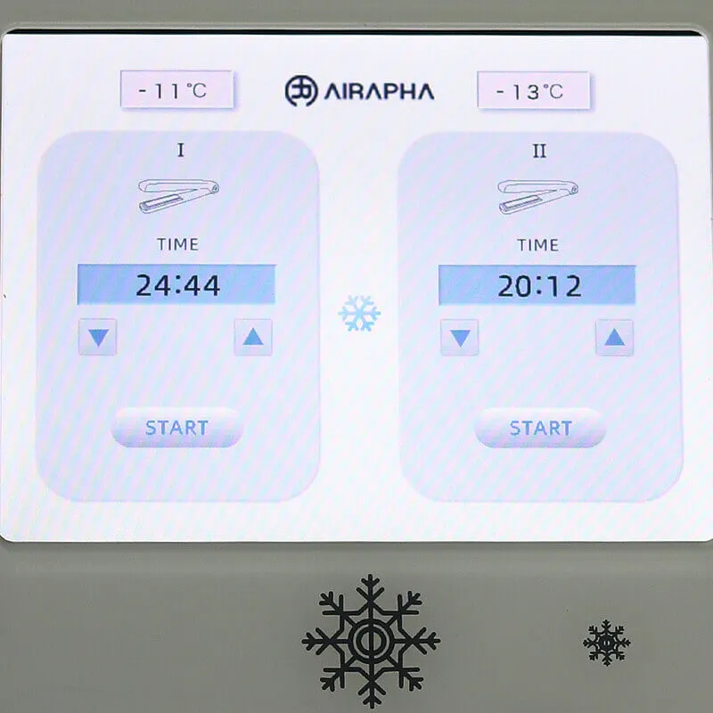 portable handheld hair frozen flat iron with blue light